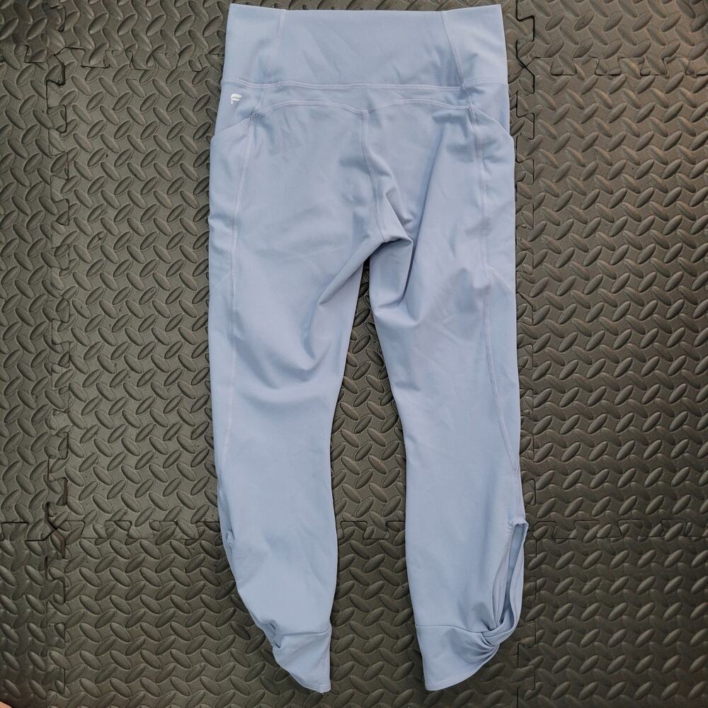 Fabletics Capri Leggings Womens Small Blue High Rise Pockets Yoga Workout Pants